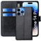 FMPCUON Cover per iPhone 14 PRO,Cover in Pelle iPhone 14 PRO,Flip Wallet Case Custodia in Pelle PU Premium,Slot per Schede,con Magnetica a Scatto per Apple iPhone 14 PRO,Nero