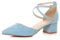 AJVANI Womens Ladies mid Block Heel Cross Strap Evening Mary Jane Court Shoes Size 4 37