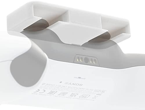 Mobilefox Soporte para mando debajo de la mesa compatible con Sony PlayStation 4/5 PS5 PS4 DualSense inalámbrico, 1 unidad, color blanco [videojuego]