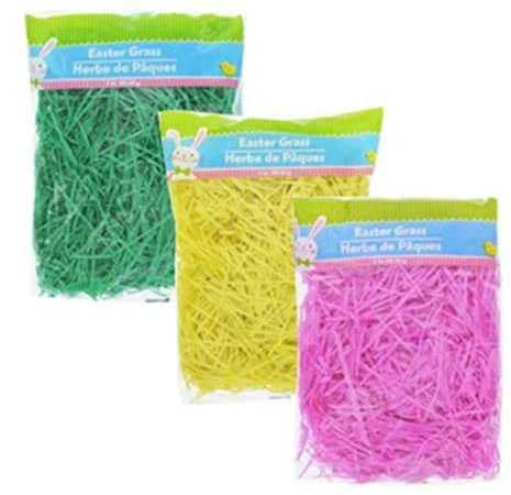Muzrunq Osterkorb Gras Plastik Ostergras wiederverwendbares zerkleinertes Ostergras für Geschenke