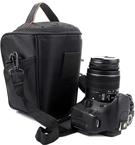Bolso para Cámara, Estuche para Cámara SLR DSLR, Bolso Impermeable para Cámara sin Espejo, Bolso de Hombro para Fotógrafos, para Mujeres, Hombres, Negro