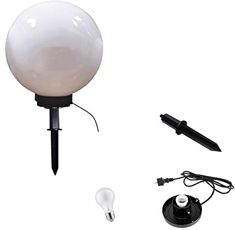 LED Kugelleuchte Kugellampen MARLON Gartenbeleuchtung Außen-Leuchtkugel E27 Wege-Deko-Garten-Leuchte (Drm. 20cm)