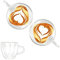 Gohytal 250 ml di tazzine da caffè in vetro, set da 2 tazze da caffè a doppia parete, a forma di cuore, con manico per tè, latte, regalo per donne, fidanzate, coppie, compleanni, matrimoni