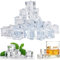 LANSKYLAN 25 Pcs Faux Glaçons en Acrylique Glaçons Artificiels 30mm Glaçons en Plastique Cube Glacon Réutilisable Faux Glaçons Transparents Carrés pour Accessoires de Photographie Décoration Mariage