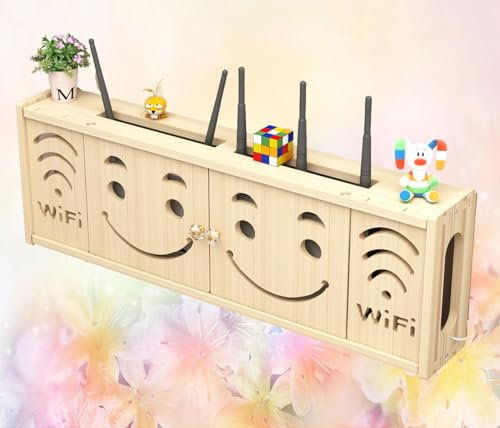 Router-Box-Abdeckung, WLAN-Regalbox, Wandmontage, Wandmontagebox, WLAN-Router-Regalverlängerung, A-71 x 24 cm