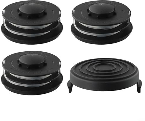 3 Rasentrimmerfaden und 1 Abdeckungsset für Einhell GC-ET 4530 3405685, Spulen Kappe Abdeckung Trimmerkopf Kit