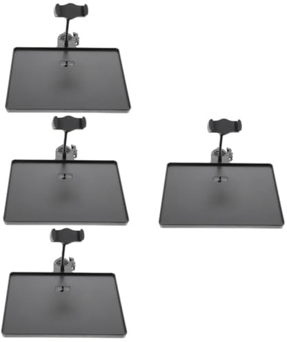 Generic 4 Stück Handyhalter Soundkarten Tablett Mikrofon Rack Ständer Soundkarten Halter Zum Anklemmen Soundkarten Tablett Mikrofon Ständer Tablett Soundkarten Ständer Mikrofon