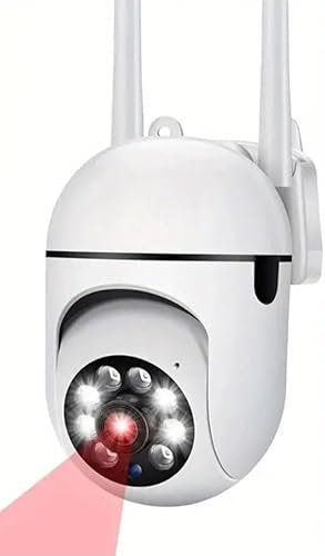 Cámara de Vigilancia WiFi 5G/Exterior e Interior/Impermeable/Visión Nocturna/Audio Bidireccional/Detección de Movimiento/1080HD/ Doble Banda 2.4GHz-5GHz/Rotación 360º/Soporte para Techo y Par
