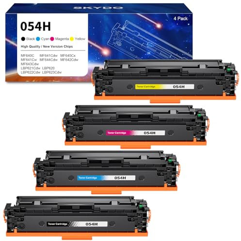 054H Toner Kompatible für Canon 054 054H Druckerpatronen für Canon i-SENSYS MF645Cx MF643Cdw LBP623Cdw MF641Cw LBP621Cw MF642Cdw MF640C MF644Cdw LBP622Cdw LBP620C (4er-Pack)