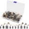 Scettar 50 Pcs 10 Sizes Electric Motor Carbon Brushes, Carbon Brush Holder Repair Kit for Power Tools, Angle Grinder, Electric Hammer Drill