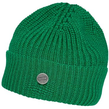 Tazzio Beanie Mütze für Herren und Damen Unisex Wollmütze Strickmütze Winter A501 (DE/NL/SE/PL, Alphanumerisch, Einheitsgröße, Grün)