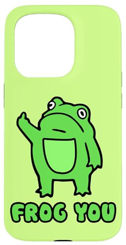 iPhone 15 Pro Frog You Funny Cute Adorable Green Frog Case