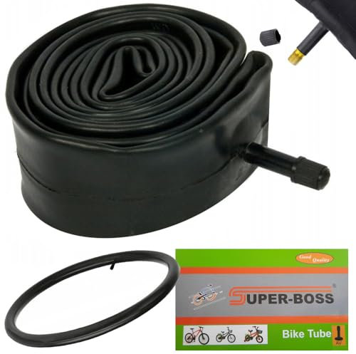 Cámara de Aire para Bicicleta con Válvula Schrader | Caucho Negro Natural - Flexible y Resistente | Tubo Interior de Bicicleta para Neumaticos MTB o Carretera - 1,75-2,125 Ancho (24 Pulgadas)