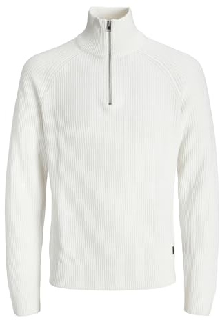 JACK & JONES Male Sweatshirt mit halbem Reißverschluss Einfarbig Sweatshirt mit halbem Reißverschluss