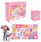 Valentinstag-Adventskalender-Puzzle, 24Er-Box Mit 1008 Teilen, 2024 Fun-Weihnachts-Countdown-Kalender,Valentinstag-Kalender Puzzle-Kalender Puzzle-Valentinstag-Kalender (Pink)