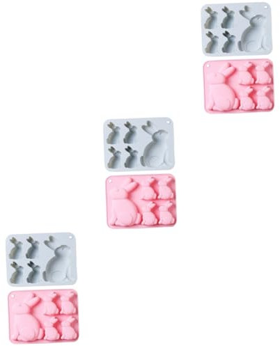 Garneck 3 Juegos Molde Para Pastel De Pascua Máquina Para Cupcakes Cortadores De Galletas Moldes Para Chocolate Bandejas Para Cubitos De Hielo Molde Para Pastel De 2 piezas * 3