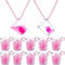 joonnair 12 SchnapsgläSer Zum UmhäNgen, SchnapsgläSer Mit Kette, JGA Weinglas, Kunststoff Schnapsglas Zum UmhäNgen (3cl/30ml) FüR JGA, Junggesellenabschied, Mottopartys, Hochzeiten & Karneval