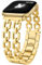 Wearlizer Compatible with Apple Watch Straps 41/40/38/42mm Women, Dressy Fancy Metal Chain Pretty Strap Designer Gold Silver Link Bracelet for iWatch SE Series 10 9 8 7 6 5 4 3 2 1 Yellow Gold