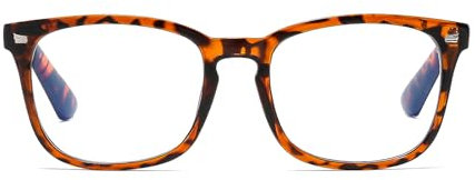 Suertree Kurzsichtige Brille Blaulichtfilter Myopia Distanz Brille Fernbrille mit Stärke für Damen Herren Tortoise -0.5