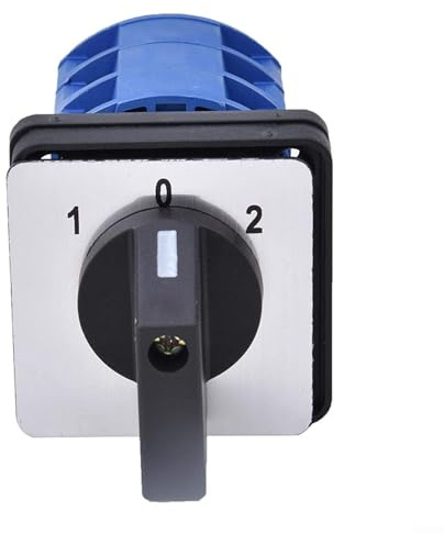 Volakebeing Interruptor de cambio rotativo 690V 25A 1-0-2 3 posiciones interruptor de transferencia de panel trifásico equipo eléctrico industrial