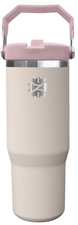 900ml (30oz) Insulated Tumbler with Handle – Stainless Steel Double-Wall Travel Mug, Leak-Resistant Lid, Fits Car Cup Holders – Keeps Drinks Hot/Cold, Reusable & Eco-Friendly