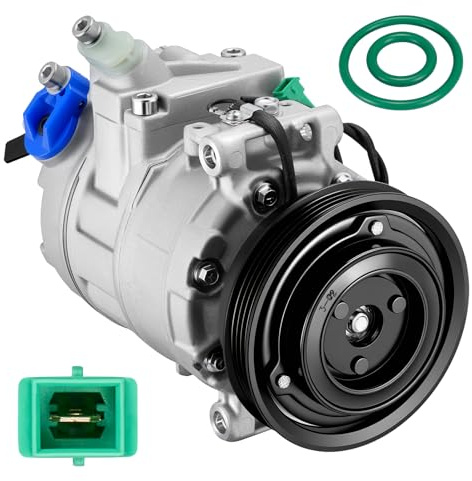 BDFHYK Klimakompressor Auto Hohe Qualität A/C Kompressor 12V für Klimaanlage mit 120mm Riemenscheibe R134a, Kompatibel mit Audi A4 A6 A8 für Skoda Superb für Passat, 8D0260805B 8D0260805RX