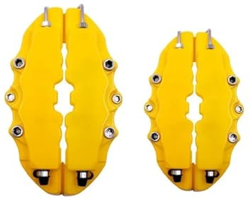 Sprocket Guards 4Pcs Car 3D Disc Brake Caliper Covers Front Rear M+S Racing Disc Brake Caliper Plastic Covers For 18.3-23.6 Wheel Brake Caliper Cover(D)