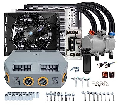 JVDDI Aire Acondicionado para vehículos recreativos, Compresor de Aire Acondicionado eléctrico Universal for Coche(12V)