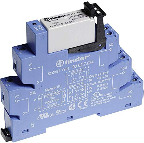 Finder 38.52.7.024.0050 Coupling Relay 24 V/DC 8A 2 Changer Pack of 1