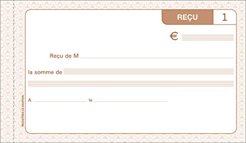 Le Dauphin - Ref. 1202D – 10 Stück – Durchschreibpapier – Duplikat (1 Original und 1 Kopie) – 50 Blatt – Format 10,5 x 18 cm – Deckel lackiert