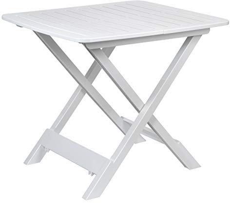 ACT Campingtisch Beistelltisch 43x45x50cm Weiss klappbar Kunststoff Klapptisch