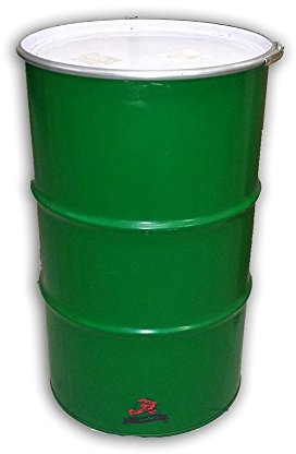 und-aus 200 Liter Metallfass Tonne Brenntonne Regentonne Blechfass Ghettotonne - Grün, Zylindrisch, Metall