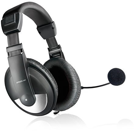 Speedlink THEBE Stereo Headset - Kopfhörer für Büro/Home Office - hervorragender Klang - weich gepolsterte Ohrmuscheln, schwarz