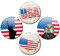 Kühlschrankmagnete Länder Flagge USA 4er Geschenk Set Amerika Magnete für Magnettafel Kinder stark groß Ø 50 mm