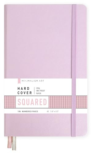 Minimalism Art Premium Edition Notebook Journal, Medio A5 5,8 x 8,3 pollici, Hard Cover, 234 pagine numerate, inchiostro a prova di carta 120gsm (colore rosa)
