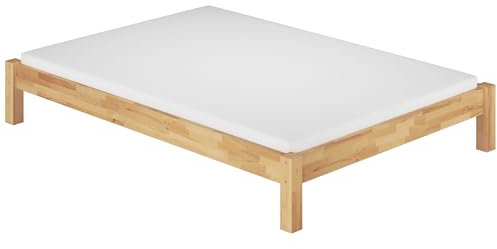 Erst-Holz®Doppelbett Ehebett Kingsize-Bett 180x200 Buche massiv Lattenrollroste Matratzen 60.84-18 M2