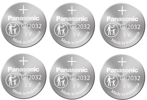 Panasonic 6 Pack -- Cr2032 3v Lithium Coin Cell Battery Dl2032 Ecr2032