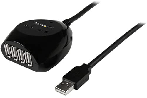 StarTech.com Cavo Prolunga Attivo USB Hub a 4 Porte, Cavo Estensione Amplificato USB 2.0 Maschio/Femmina da 15 M