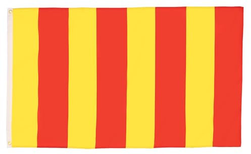 AZ FLAG - Flagge Roter Und Gelber Schiedsrichter - 90x60 cm - Motorsport Rennleitung Rot Und Gelb Fahne 100% Polyester mit Messing-Ösen - 50g