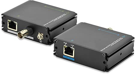 DIGITUS PoE+ Extender Set- Reichweite bei RJ45 bis 400m / bei Coax bis 500m - Fast Ethernet bis 100 MBit/s
