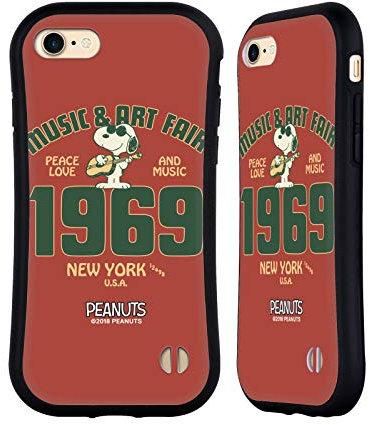 Head Case Designs Offizielle Peanuts Snoopy Guitar 1969 Woodstock 50th Hybride Handyhülle Hülle Huelle kompatibel mit Apple iPhone 7/8 / SE 2020 & 2022