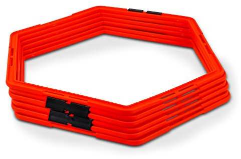 HAEST Sechseckige Koordinationsleiter | 3 m Länge | Agility Leiter | Trainingszubehör für Fußball, Tennis und viele andere Sportarten | mit Tasche