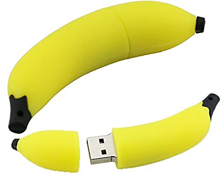 64GB USB Sticks in Bananenform USB 2.0 Stick USB Stick Memory Stick USB Stick USB Stick USB Stick mit Kette (Gelb)