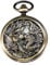 TREEWETO Herren Taschenuhr mit Kette Analog Handaufzug Antik Drache Phönix Skelett Bronze