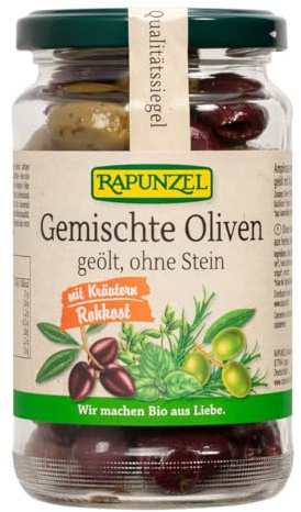 Rapunzel Bio Oliven Gemischt Mit Kräutern Ohne Stein, 170 g