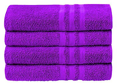 A & B TRADERS Pack of 2 or 4 Big Large Jumbo Bath Sheets Towels Soft Cotton Prime Egyptian Bale Sets (Purple, 2)