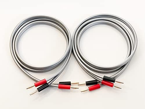 QED Reference XT40i Speaker Cable 3.5 Metre Pair, Two Cables Terminated Gold Plated 4mm Banana Plugs On All Ends 8 Plugs In Total