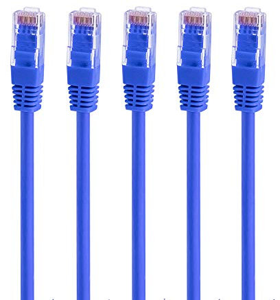 LMS Data Ethernet Cat 6 RJ45 UTP Patch LAN Cable Cord/Compatible with CAT.5, CAT.5e and CAT.7 for Modem, PC, Router, Laptop, Patch Panels, Fast Performance - 1M