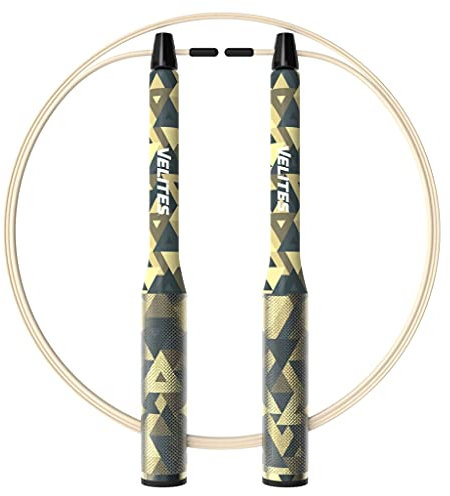 Velites Corda per saltare Fire 2.0 per Crosstraining Corda di Velocità ponderata per Double Unders [Peso non Incluso]. Progettato anche per Fitness, Boxe e MMA