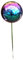 Jürgen Bocker Garten-Ambiente Gartenstecker Rosenkugel 10 cm mit Stab 80 cm aus Edelstahl Rainbow poliert